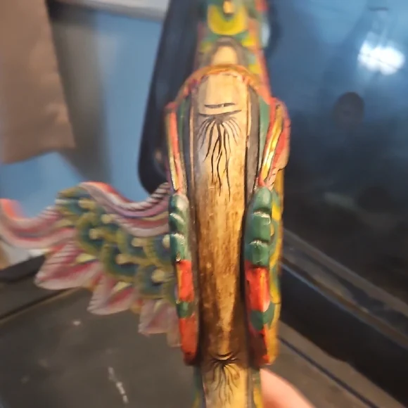 Colorful Dragon Figurine with Red Wings - Picture 3 of 4